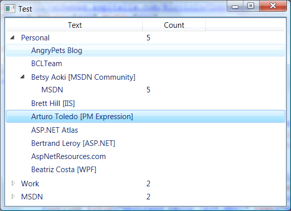 TreeListView con WPF